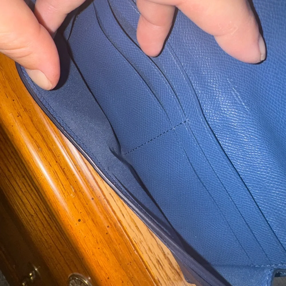 Coach Blue Leather Wallet - Picture 5 of 7